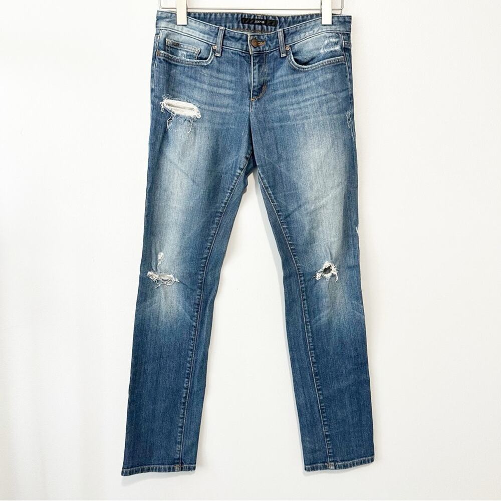 Joe's Jeans ex lover distressed blue denim size 26 straight leg